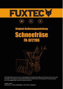 Bedienungsanleitung Fuxtec FX-SF2196 Schneefräse