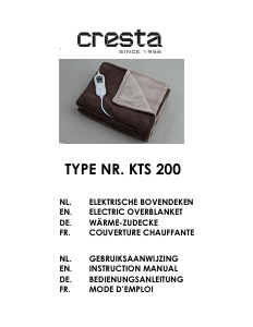 Mode d’emploi Cresta KTS 200 Couverture électrique