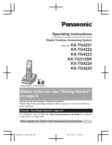 Bruksanvisning Panasonic KX-TG313CSK Trådlös telefon