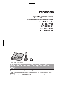 Bruksanvisning Panasonic KX-TG283CSK Trådlös telefon