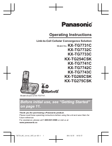 Bruksanvisning Panasonic KX-TG265CSK Trådlös telefon