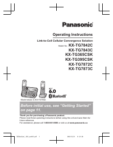Bruksanvisning Panasonic KX-TG395CSK Trådlös telefon