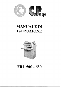 Manuale CP FRL500 Macchina per pasta