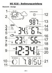 Manual Technoline WS 9218 Weather Station