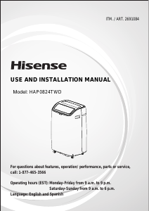 Manual Hisense HAP0824TWD Air Conditioner