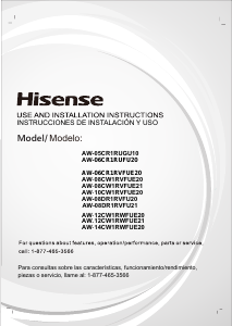 Handleiding Hisense AW-10CW1RVFUE20 Airconditioner