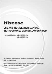 Bruksanvisning Hisense AP0525CR1W Luftkonditionering