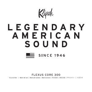 사용 설명서 Klipsch Flexus Core 300 홈 시어터 시스템