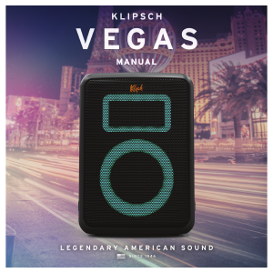 説明書 Klipsch Vegas スピーカー