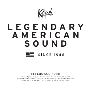 Bruksanvisning Klipsch Flexus Surr 200 Högtalare