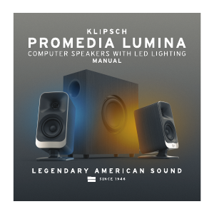 Bruksanvisning Klipsch ProMedia Lumina Högtalare