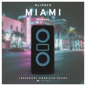 Mode d’emploi Klipsch Miami Haut-parleur
