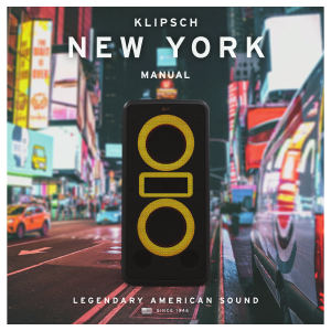 Mode d’emploi Klipsch New York Haut-parleur
