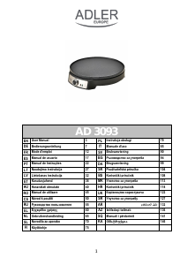 Instrukcja Adler AD 3093 Naleśnikarka