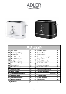 Manual Adler AD 3224 Prăjitor de pâine