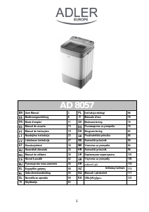 Manual Adler AD 8057 Mașină de spălat