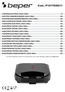 Manual Beper P101TOS011 Contact Grill