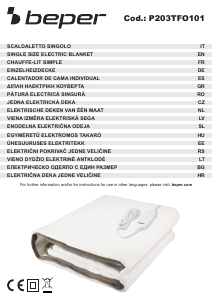 Mode d’emploi Beper P203TFO101 Couverture électrique