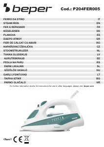 Manuál Beper P204FER005 Žehlička