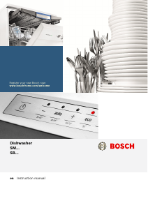 Manual Bosch SBE46MX00G Dishwasher