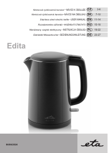 Használati útmutató Eta Edita 8595 90010 Vízforraló