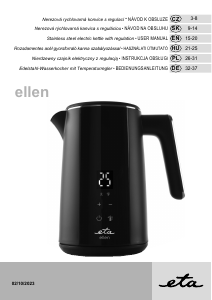 Bruksanvisning Eta Ellen 8596 90000 Vattenkokare