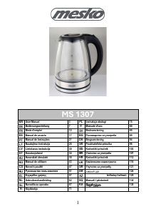 Instrukcja Mesko MS 1307 Czajnik