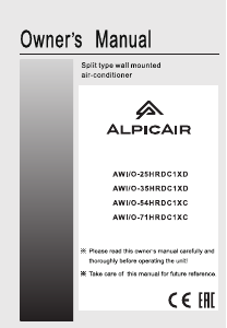 Manual AlpicAir AWO-35HRDC1XD Air Conditioner