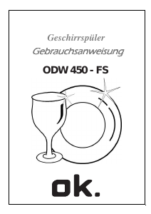 Bedienungsanleitung OK ODW 450-FS Geschirrspüler