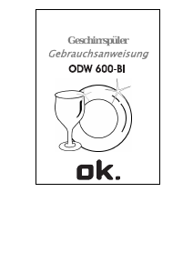 Bedienungsanleitung OK ODW 600-BI Geschirrspüler