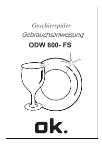 Bedienungsanleitung OK ODW 600-FS Geschirrspüler