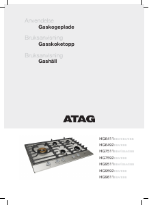 Bruksanvisning ATAG HG6411BBA Kokeplate