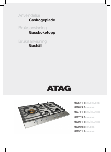 Bruksanvisning ATAG HG7511EBB Kokeplate