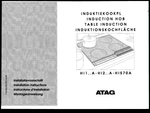 Bedienungsanleitung ATAG HI570A Kochfeld