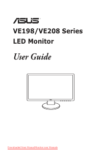 Manual Asus VE198D LCD Monitor