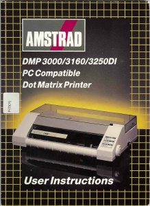 Manual Amstrad DMP 3160 Printer