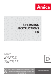 Manual Amica WMA712 Washing Machine