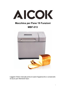 Manuale Aicok MBF-013 Macchina per il pane