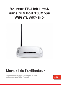 Mode d’emploi TP-Link TL-WR741ND Routeur