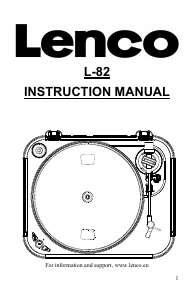 Bedienungsanleitung Lenco L-82 Plattenspieler