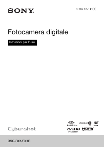 Manuale Sony Cyber-shot DSC-RX1 Fotocamera digitale