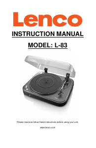 Manual Lenco L-83 Turntable