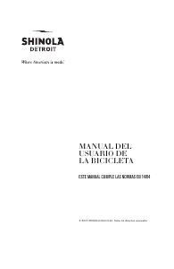 Manual de uso Shinola Detroit Bicicleta
