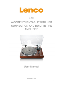 Manual Lenco L-90 Turntable