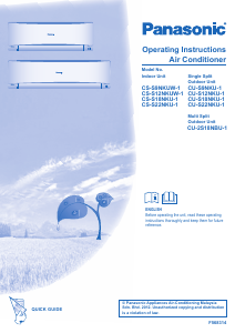 Manual Panasonic CS-S9NKUW-1 Air Conditioner