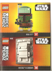 Manual Lego set 41498 Brickheadz Boba Fett e Han Solo in Carbonite