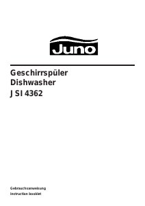 Bedienungsanleitung Juno JSI4362S Geschirrspüler