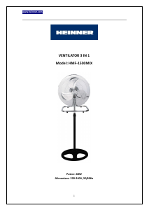 Handleiding Heinner HMF-1500MIX Ventilator