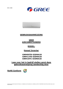 Handleiding Gree GWH09TB-S3DNA1B Airconditioner