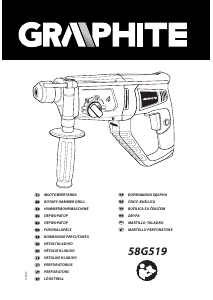 Manual de uso Graphite 58G519 Martillo perforador